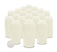 Hyoola Pack 20 Bougies Votives Brûlant 7 Jours - Lot Bougies Religion de 15 cm pour Célébrations Religieuses, Anniversaires, Situations Urgentes - Lot de Bougies Prières Cire Végétale Pot Plastique