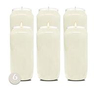 Hyoola Pack 6 Bougies Votives Brûlant 7 Jours - Lot Bougies Religion de 15 cm pour Célébrations Religieuses, Anniversaires, Situations Urgentes - Lot de Bougies Prières Cire Végétale Pot Plastique