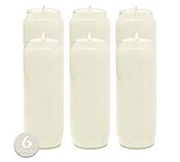 Hyoola Pack 6 Bougies Votives Brûlant 9 Jours - Lot Bougies Religion de 15 cm pour Célébrations Religieuses, Anniversaires, Situations Urgentes - Lot de Bougies Prières Cire Végétale Pot Plastique