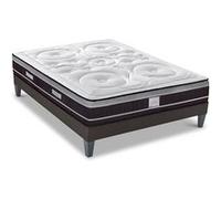 HYPSOM - Ensemble DIVIN 140x190 cm - Matelas Ressorts ensachés + Sommier Bois G