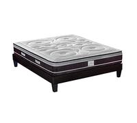 HYPSOM Matelas + Sommier 160x200 Divin- Ressorts ensachés et mémoire de Forme épaisseur 28 cm - Soutien Ferme, Confortable et aéré - Fabrication Europe