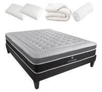 HYPSOM - Pack Prêt à dormir ELEGANCE 140x200 cm - Matelas Mémoire de forme + Sommier + Accessoires G