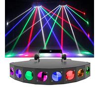 HYQNG Lumières de scène 40 W, lumière Disco, 8 lumières à Effet de Faisceau, lumière de fête par contrôle DMX, lumière stroboscopique activée par Le Son, lumières LED RVB pour Danser la Maison