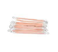 HYQOUKLR Câble de Mise à la Terre Flexible, Fil de Terre for Pont de câbles et boîtier électrique 6 mm2, Trou de 8 mm en cuivre 200/250/300 mm(200MM)