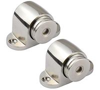 Hysagtek Lot de 2 Butoir de Porte Magnétique Cale Stop Porte magnétique en Acier Inoxydable Catch Arrêts de Porte Door Stoppers avec Vis Montée Pas de Force Ou de Taper Les Murs