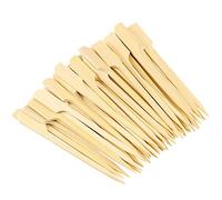 Hysagtek Lot de 400 Pics en Bambou Brochettes en bambou en Bois 9 CM Piques à Brochettes Convient à pour Apéritif Cocktails Amuse-Bouches Fruits Sandwichs Collations Barbecue