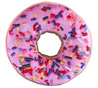 HYSEAS Chocolat en Forme de Donut 35,6 cm Photoreal Imprimé Couvre-lit Taie d'oreiller Medium Rose