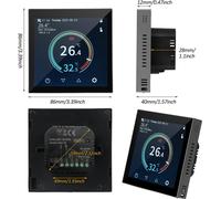 HYT001 Thermostat de chauffage intelligent WIFI Régulateur de température numériquevia application mobile Écran LCD tactile Protection antigel programmable hebdomadairement f