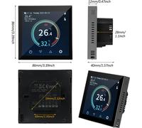 HYT001 Thermostat de chauffage intelligent WIFI Régulateur de température numériquevia application mobile Écran LCD tactile Protection antigel programmable hebdomadairement f