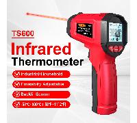 HYTAIS TS600 Thermomètre numérique, capteur de température sans contact, pistolet thermomètre infrarouge sans contact, émissivité réglable, plage de mesure -50~600°C, outil de mesure de température po