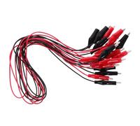 HYTROVE 10 Pièces Câbles de Connexion Pinces Crocodile Isolées 50cm en Cuivre et Fer pour Démonstration D'électricité et Expériences Électroniques