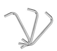 HYTROVE 3 Pièces Poignées U en Métal Argenté, Entraxe 100mm | Diamètre 8mm, Fixation M5, Bords Lisses, Poignée Extérieure Porte Fenetre, Montage Facile, Résistante à Rouille, la Cuisine