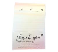 HYTROVE 50 Pièces Lot de Cartes de Remerciement pour Petites Entreprises en Papier Couché, Léger et Portable, pour Remerciements de Commande