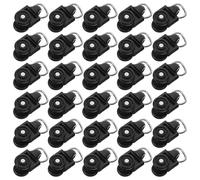 HYTROVE 50pcs Galets de Rail de Tringle à Rideaux en Plastique Noir, Silencieux et Faciles à Installer, pour Coulisses de Rideaux de Plafond et Fenêtres