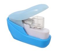 HYTROVE Agrafeuse sans Aiguille Portable Bleu en Plastique et Métal, Reliure sans Effort pour Maison et École, Outil Multifonction pour Étudiants et Bureau