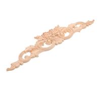 HYTROVE Applique Bois Sculpté Décoratif Européen Fleur Double Bois Massif Non Peint Ornement Meuble pour Porte Armoire Lit et Mur pour Rénovation Meuble