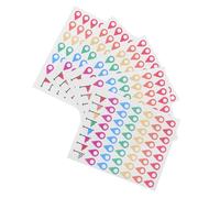 HYTROVE Autocollants Pointeurs de Carte Repositionnables en 5 Feuilles Colorées, 280 Pièces pour Planification de Voyage et Enseignement Flexible