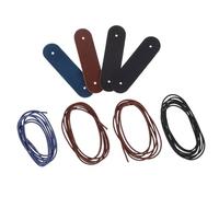 HYTROVE Bandes Élastiques en Cuir de Vachette Vintage Protège-bords Recharge de Cahier Lot de 4 Accessoires Bureau Pratiques et Solide pour Planners et Carnets