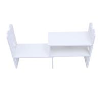 HYTROVE Étagère de Rangement Blanche en PVC pour Bureau et Maison Petite Bibliothèque de Bureau Compacte Organisateur de Livres sur Desktop