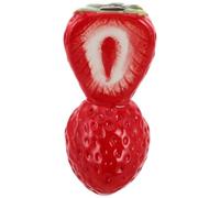 HYTROVE Joli Vase en Céramique Rouge de Fraise, Décoratif et Moderne pour Salon ou Bureau, Design Mignon et Polyvalent pour Décoration Intérieure Élégante
