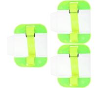 HYTROVE Lot de 3 Porte-badges en Pvc et Nylon Vert Clair, Brassards Élastiques Réutilisables et Portables pour Cartes D'identité et Bus, Design Lumineux et Mode pour Usage Professionnel