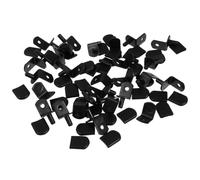 HYTROVE Lot de 50 Chevilles de Support D'étagère en Fer Manchon en Caoutchouc Noir, Forme L, Faciles à Installer pour Meubles et Armoires, pour Projets DIY