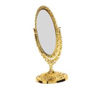 HYTROVE Miroir De Maquillage Européen Ovale Rotatif Miroir De Bureau À Double Face De Table Vintage pour Coiffeuse Chambre Salon Et Décoration Intérieure