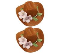 HYTROVE Petits Couvercles de Bouteille en Feutre Marron pour Décoration de Bouteilles de Vin, 2pcs, Ambiance Festive et Fête de Noël, Accessoire Unique et Chic