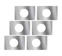 HYTROVE Plaques de Réparation en Acier Inoxydable Argenté Lot de 6 pour Renfort de Poignée de Porte Bande Adhésive, Structure Simple, pour Porte D'entrée
