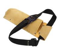 HYTROVE Pochette Ceinture pour Baguettes de Soudure en Cuir Jaune, Porte-électrode Réglable, Rangement Compact pour Usage en Chantier