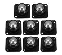 HYTROVE Roulettes Pivotantes pour Meubles Auto-adhésives en Pp et Acier Inoxydable 360° Rotation Lot de 8 Noires Cuisine et Bureau