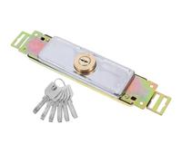 HYTROVE Serrure de Porte à Volet Métallique Argentée avec Clavette Verticale Anti-vol et Résistante la Rouille pour Portes de Garage Sécurisées avec Clés