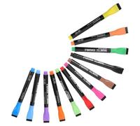 HYTROVE Set de Effaçables à Sec Lot de 12 Plastique Solide Pointe Fine Design Classique, Maison Classe pour Tableau Blanc