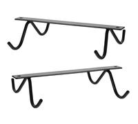HYTROVE Support à Tasses Noir 2pcs Crochets Robustes et Faciles à Nettoyer, Porte-accessoires Suspendu pour Organiser Cuisine sous Meuble