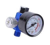 Hyuduo 1/4 Réducteur de Pression en Laiton avec Manomètre Femelle, Détendeur Mini Pistolet à Peinture,accessoire Pour Compresseur Pneumatique