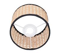 Hyuduo Abat-jour en Rotin, Couvercle de Lampe tissé à la Main pour Suspension E27 E14, Conception Hexagonale avec une Bonne Transmission de la Lumière et Ajustement Universel pour Lustre de Plafonnier