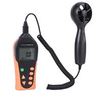 Hyuduo Anémomètre Numérique, Compteur de Vitesse du Vent Portable avec écran LCD rétroéclairé, Mesure de la Vitesse du Vent et de la Température, Lecture du Courant Moyen Maximum Min pour une