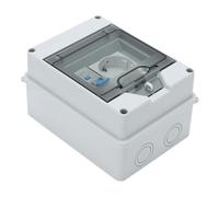 Hyuduo Boîte de Distribution D'énergie Murale Montée en Surface, Boîte de Jonction avec Prise de Disjoncteur 16A 1P+N, étanche IP65 pour une Utilisation en Extérieur dans un Atelier de