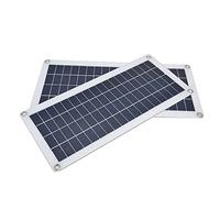 Hyuduo Chargeur Solaire pour Batterie RV, Kit Portable Monocristallin 20W | Panneau photovoltaïque léger, conception à double unité de 10 W, chargement d\'appareil alimenté par USB, pliable pour un