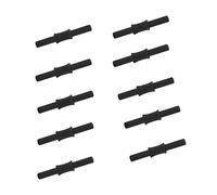 Hyuduo Coupleur Banane 10PCS 4mm Femelle à Femelle Adaptateur d'Extension de Fiche Banane PVC Laiton Connecteur Isolé 30Vac 60Vdc 19A pour RV Camion Soudage Solaire (Black)