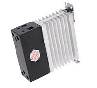 Hyuduo DIN Rail Solid State Relay, Electroplated Alloy Base, 80A | Sortie DC-AC 24-480VAC, boîtier isolé ignifuge, bornes de contact antirouille, pour le contrôle du four à moteur CNC