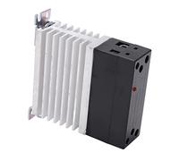 Hyuduo DIN Rail Solid State Relay, Electroplated Alloy Base, 80A | Sortie DC-AC 24-480VAC, boîtier isolé ignifuge, bornes de contact antirouille, pour le contrôle du four à moteur CNC