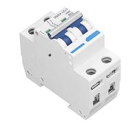 Hyuduo Disjoncteur Miniature DC Boîtier PC 2 Pôles 32A 1000V DC Interrupteur de Déconnexion avec capacité de Coupure 6KA pour Systèmes Solaires Photovoltaïques Installateurs sur Rail DIN
