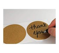 Hyuduo Étiquettes en Papier Kraft, Autocollants Auto-adhésifs pour Boîte Cadeau, Taille Réglable pour Sac de Cuisson, Conception en Rouleau de 500 Pièces, Idéale pour un Usage Décoratif (Comme montré)
