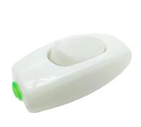 Hyuduo Interrupteur de Chevet Interrupteur à Cordon en Ligne en Plastique 250 V 6 A Bouton de Commande Léger pour Lampe de Bureau et Appareil à Cordon Installation Facile pour Chambre à Coucher,
