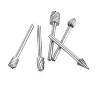 Hyuduo Jeu de Fraises à Coupe Unique, Lime Rotative en Acier Rapide, 10 Pièces, Tige de 1 8 Pouces, Mèche Rotative en Bois de 39 Mm pour le Travail du Bois, la Sculpture, l'enlèvement des Bords sur