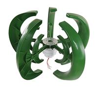 Hyuduo Kit de Générateur d'éolienne 12 V 24 V Générateur de Vent à Axe Vertical avec 5 Pales et Contrôleur 300 W en Forme de Gourde, Option de Base à Vis pour Usage Domestique, Agricole et Marin