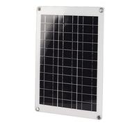 Hyuduo Kit de Panneau Solaire, Panneau de Charge Photovoltaïque Flexible Polycristallin 20 W avec Double Interface USB, pour Voiture, Bateau, Camping-car, Ferme, Voyage, Lampadaire Solaire