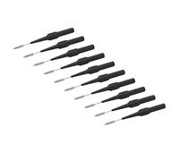 Hyuduo Kit de Pointes de Test de Perçage, Lot de 10 Aiguilles en Acier | Kit de cordons de test isolés 26.010, transmission de signal stable, connexion femelle 4,0 mm, boîtier PA haute tension