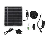 Hyuduo Kit Pompe Solaire à Eau, 6W Stockage 24 Heures, Débit 800L/h pour | Boîtier ABS, Bains D'oiseaux et Aquariums, Bassins de Jardin, Compatible DC12V, Panneau Solaire 6W, Débit D'eau 800L/h